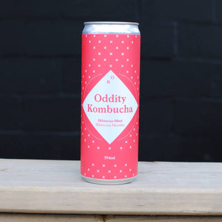 Oddity Hibiscus Mint Kombucha (354mL)